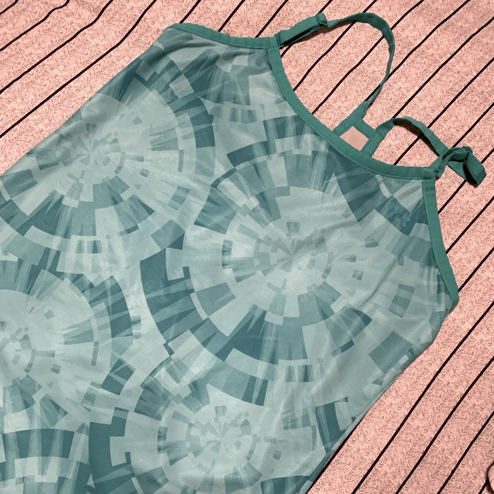 Under Armour Teal Patterned Tank Top